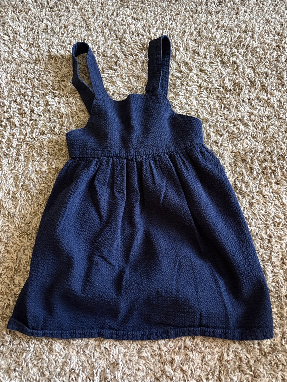 H&M Kids Navy Textured Pinafore Dress size 3T EUC